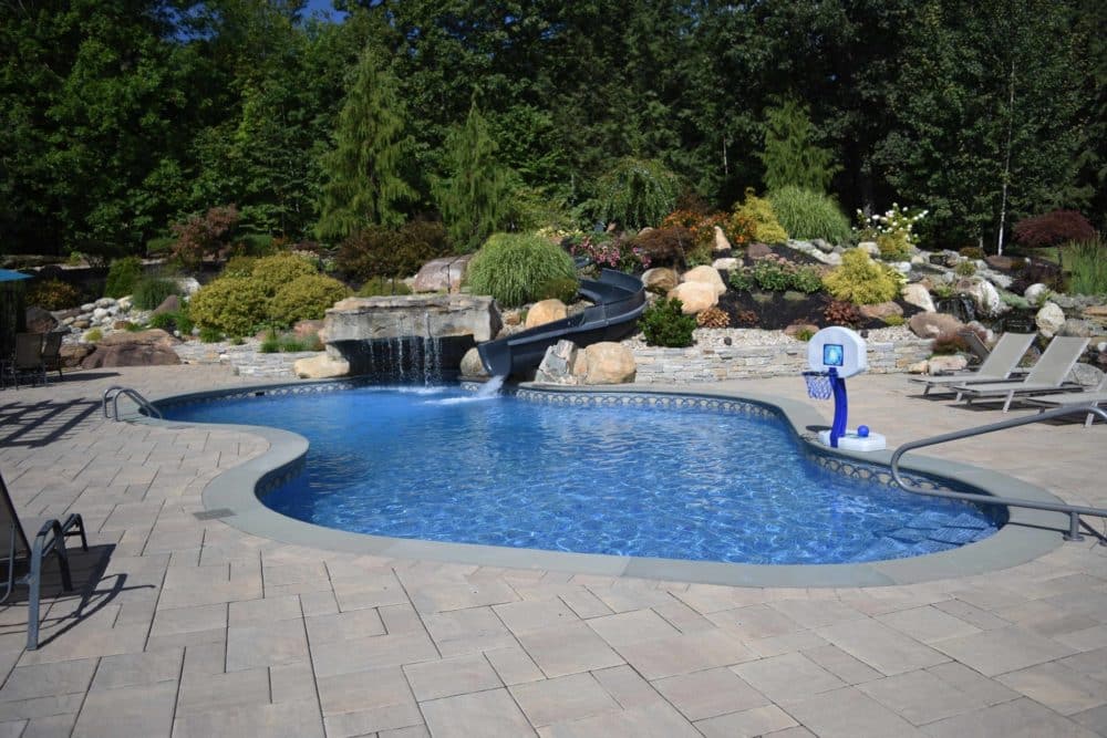 Custom inground pool installed by Cypress Pools