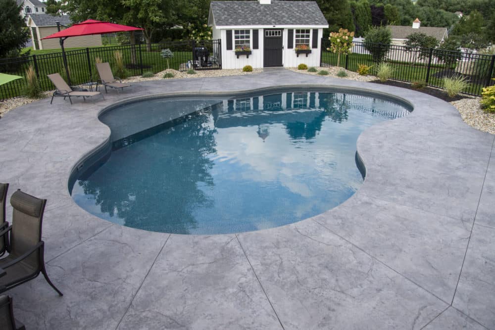 This is a picture of a Custom Mountain Pond Inground Pool
